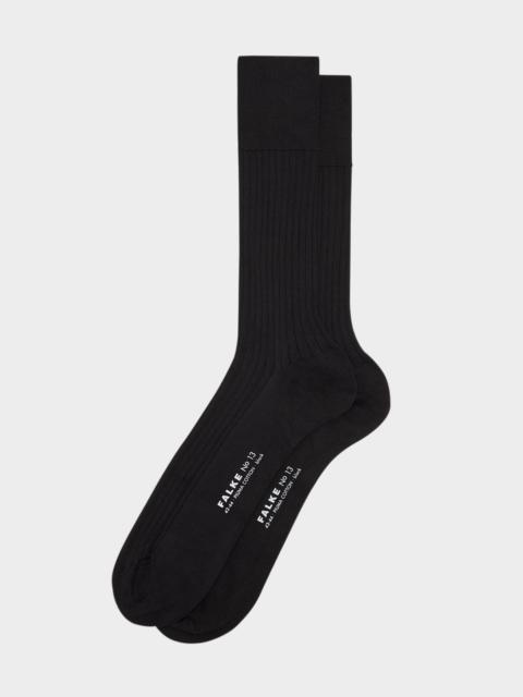 FALKE Men's No. 13 Egyptian Piuma Cotton Rib Crew Socks