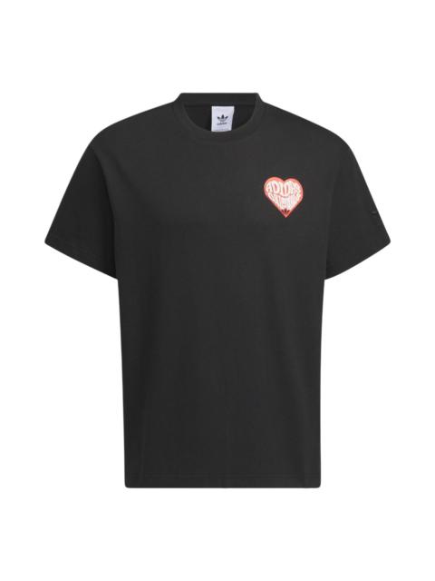 adidas adidas originals V-Day Short Sleeve T-Shirt (Gender Neutral) 'Black' JE3470