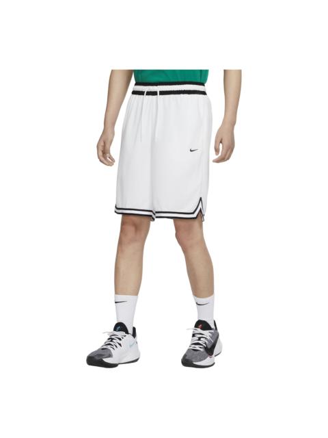 Nike Nike Dri-Fit DNA Logo Printing Stripe Drawstring Lacing Sports Shorts White DH7161-100