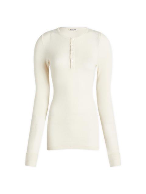 AURALEE Auralee Organic Soft Rib Pullover