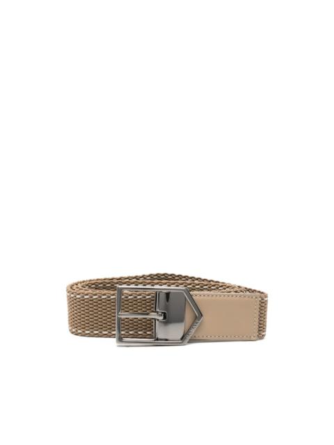 Canali woven buckle belt