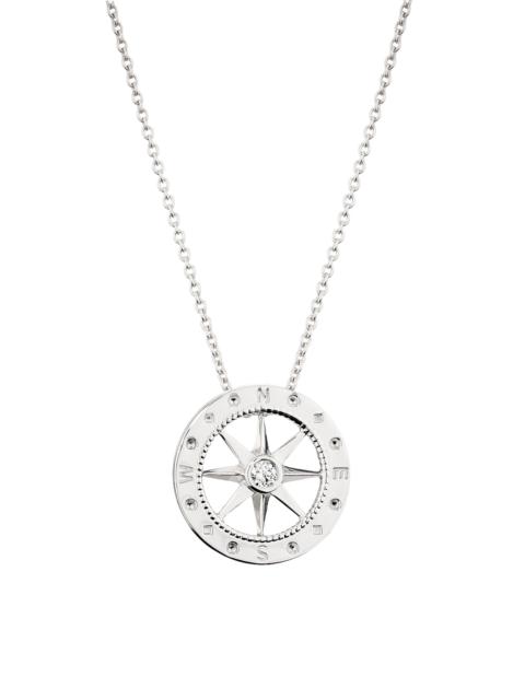 ROBERTO COIN Women's 18K Yellow Gold & 0.03 TCW Diamond Compass Pendant Necklace - White Gold
