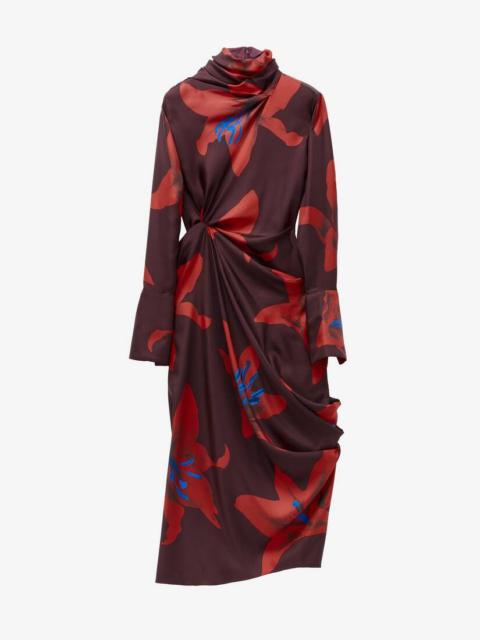 Alexander McQueen Fire Lily Asymmetric Dress