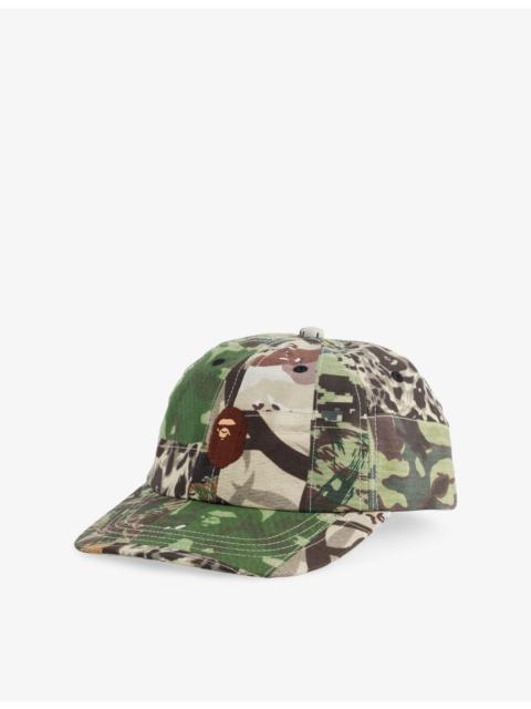 A BATHING APE® Camouflage Patchwork Cotton Cap