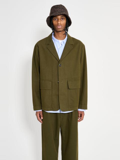MARGARET HOWELL MARGARET HOWELL MHL FLAP POCKET BLAZER COTTON WOOL DRILL MOSS