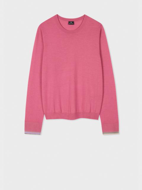 Paul Smith Women's Pink Knitted Crew Neck Sweater