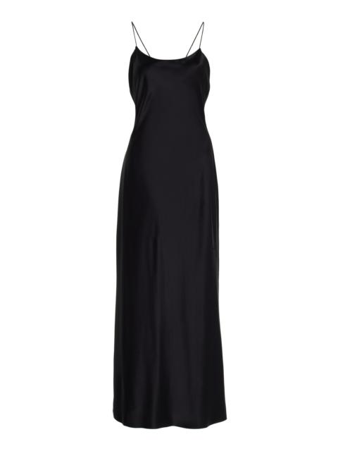 Nensi Dojaka for Calvin Klein Open-Back Silk-Satin Midi Dress black