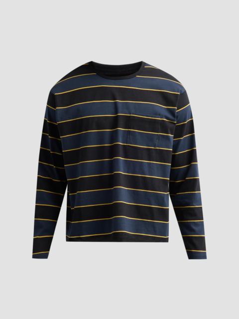 rag & bone Men's Boxy Stripe Cotton Crewneck T-Shirt - Salute Multi