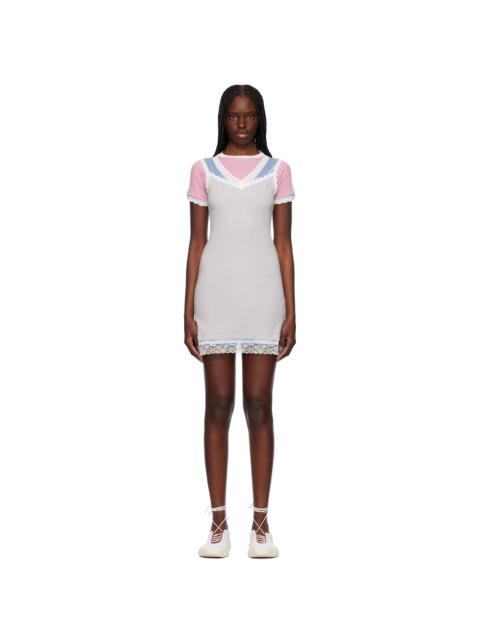 Ambush Gray Layered Minidress