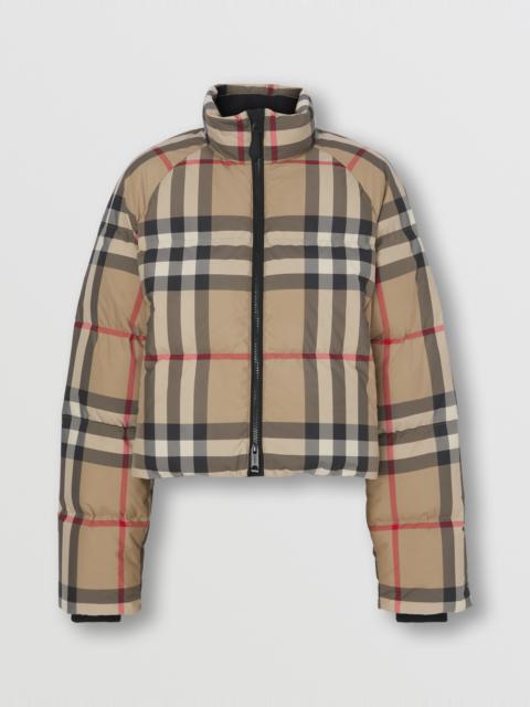 Burberry Check Cropped Puffer Jacket