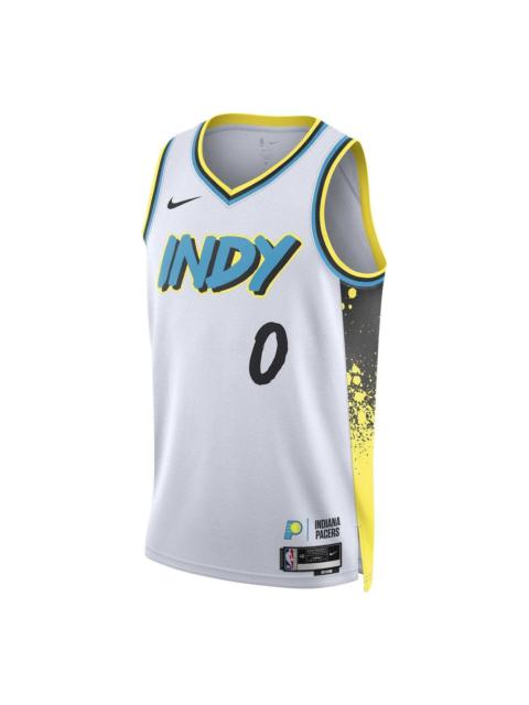 Nike Nike Dri-FIT NBA Indiana Pacers 2024/25 도시 판 NBA Swingman 저지 'Tyrese Haliburton' FQ4344-