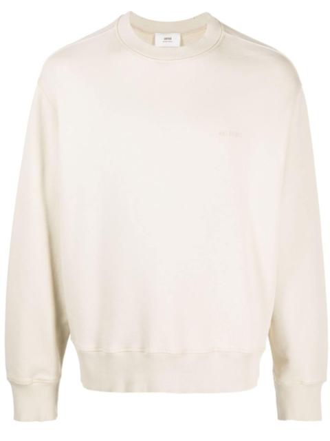 AMI Paris logo-embroidered cotton sweatshirt