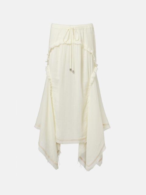 THE ATTICO Ruffled cotton maxi skirt