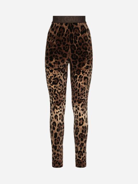 Dolce & Gabbana Dolce & Gabbana Leggings In Monogram Chenille - Stylemyle