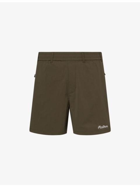 malbon Riva Embroidered-Logo Stretch-Nylon Shorts