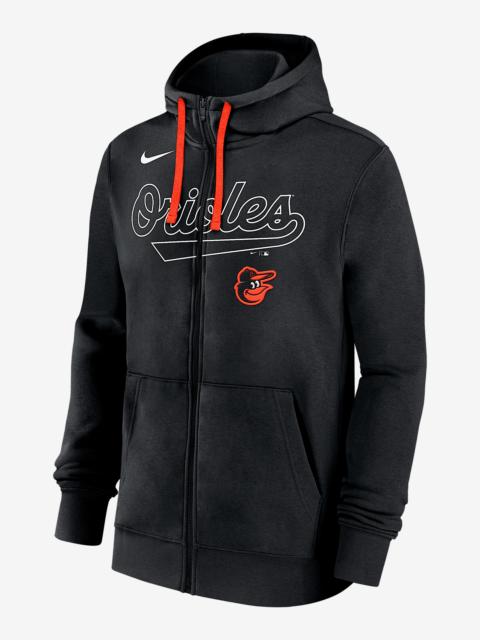 Nike Baltimore Orioles Knockout Script Men's Nike MLB Full-Zip Hoodie
