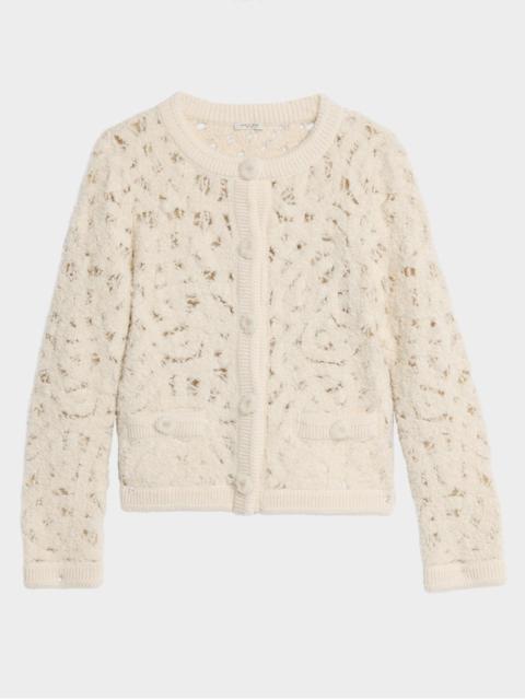 Lafayette 148 New York x The Morning Show Lofty Boucle Embroidered Cardigan