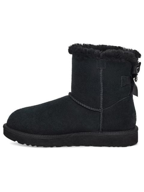 UGG (WMNS) UGG Mini Bailey Brooch Fleece Lined Black 1119512-BLK