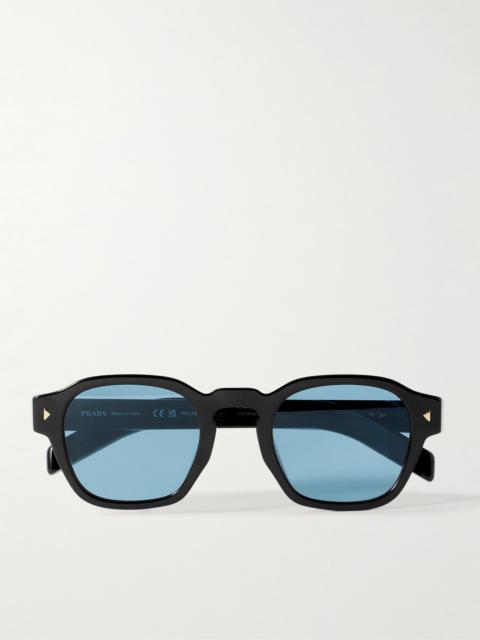 Prada Round-Frame Acetate Sunglasses Black