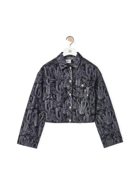 Loewe Cropped cactus jacket in denim