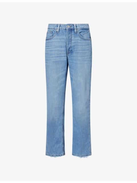 GOOD AMERICAN Weightless Boyfriend Straight-Leg Denim Jeans