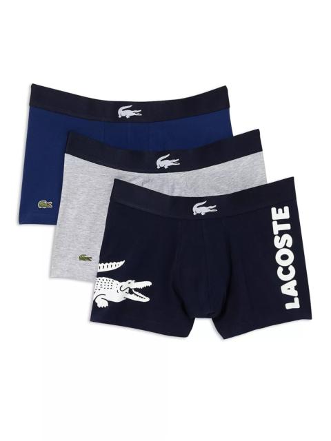 LACOSTE Cotton Stretch Trunks, Pack of 3