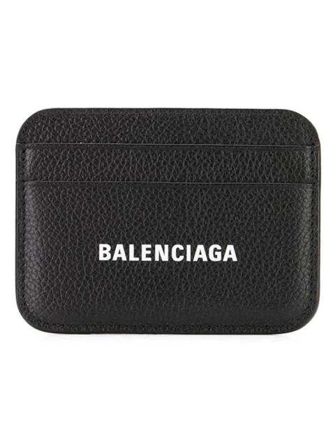 BALENCIAGA Balenciaga Cash Logo Card Holder Black/White