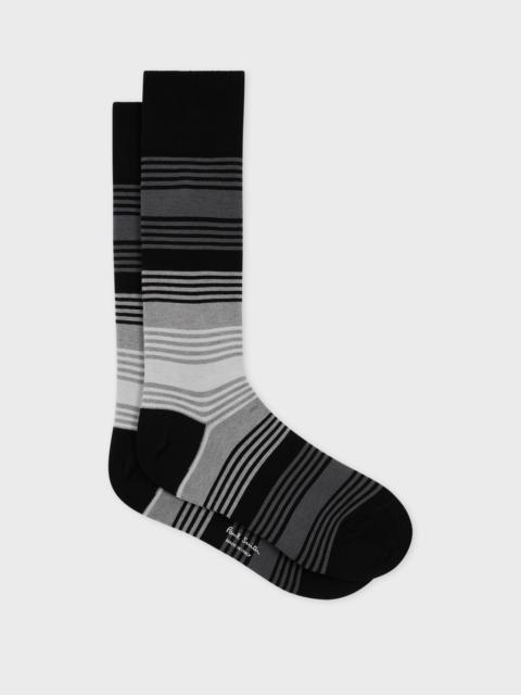 Paul Smith Black Ombre Stripe Socks