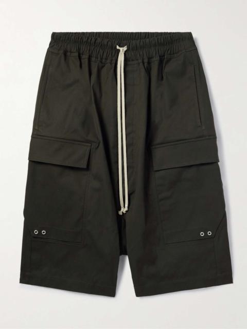 Rick Owens Pod Cotton-Blend Poplin Drawstring Cargo Shorts