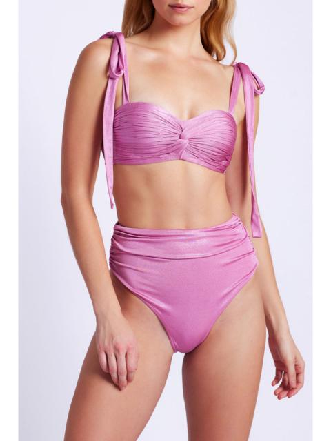 PatBO Metallic Jersey Bikini Bottom