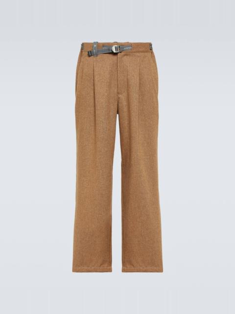 Re Wool tweed wide-leg pants