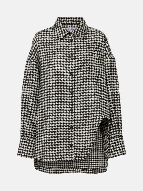 THE ATTICO Houndstooth virgin wool shirt