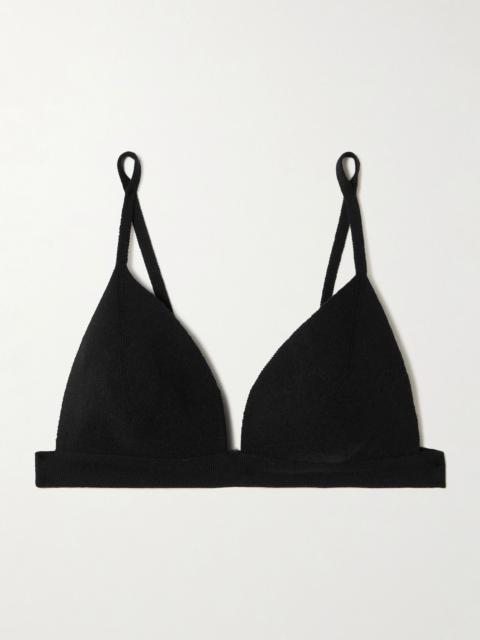 GABRIELA HEARST Chevier ribbed wool bralette Black