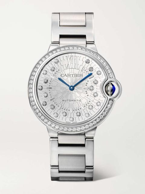 Ballon Bleu de Cartier Automatic 36mm stainless steel and diamond watch