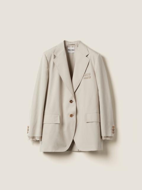 Miu Miu Single-breasted poplin jacket