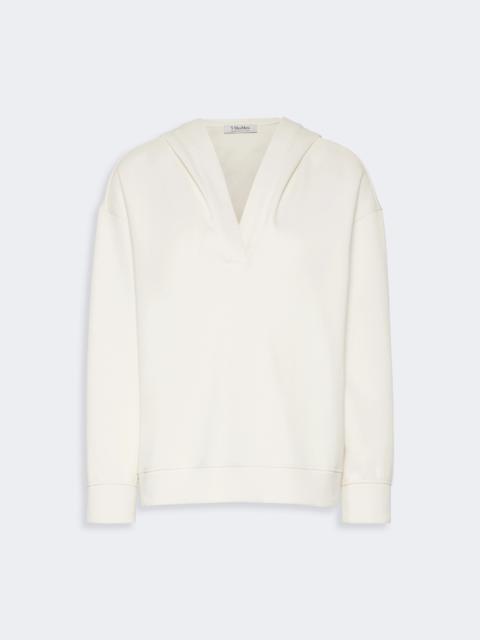 'S Max Mara BUONA Technical jersey hooded sweatshirt - NATURAL