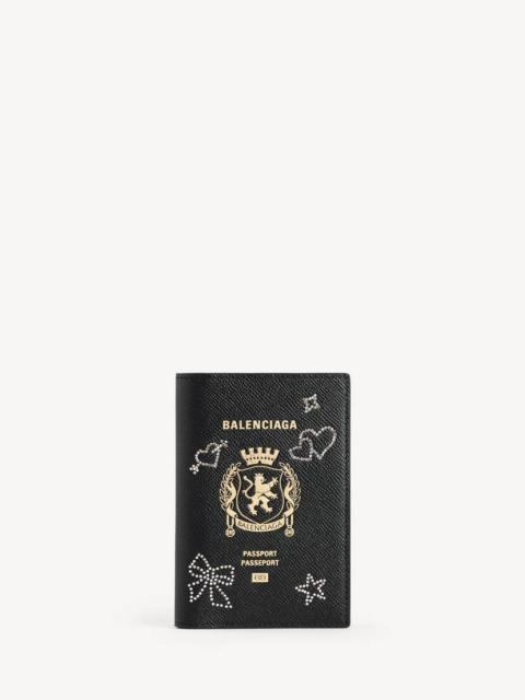 BALENCIAGA Men's Passport Card Holder in Black