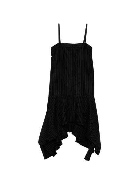 sacai pinstripe midi dress