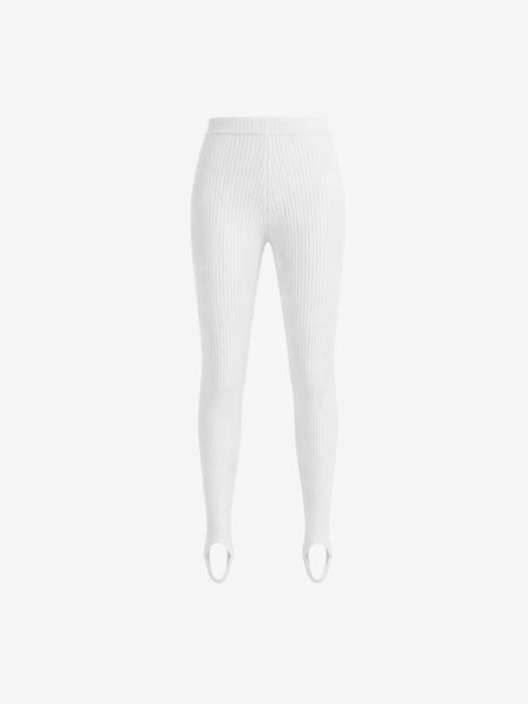 The Frankie Shop Piuma Knit Stirrup Leggings - White