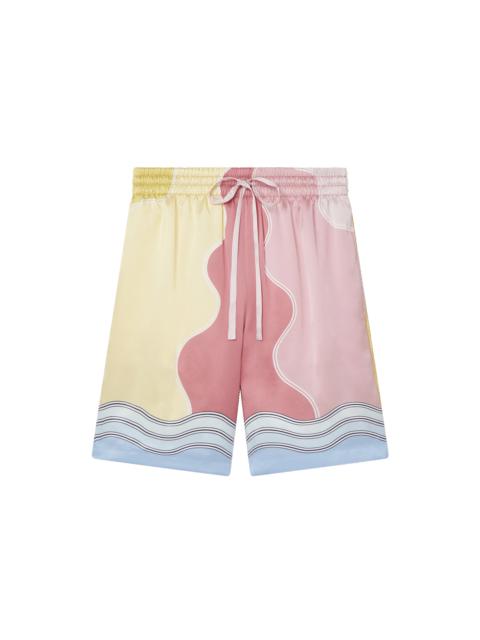 CASABLANCA Soleil Levant Silk Shorts