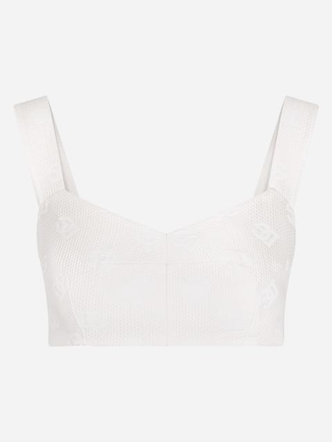 Dolce & Gabbana Jacquard corset with all-over DG logo