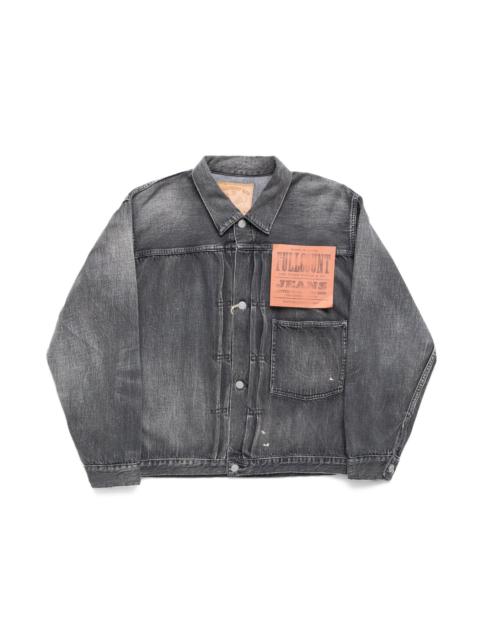 FULLCOUNT S2107BKSSHW-BIG 11.5oz Black WWll Type 1 Denim Jacket (Super Smooth) Dartford - Fullcount x BiG Coll