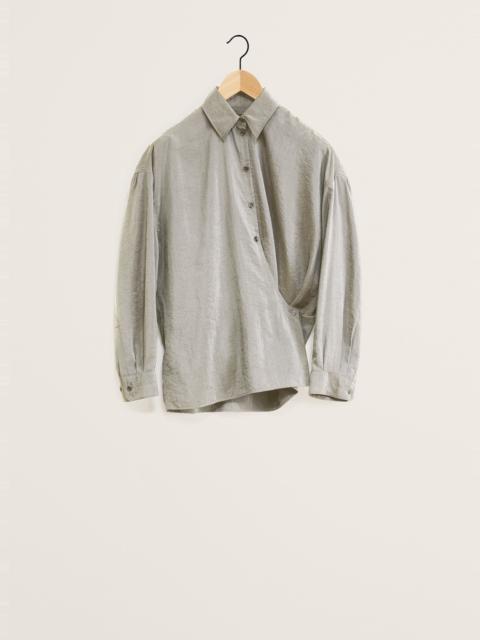 STRAIGHT COLLAR TWISTED SHIRT