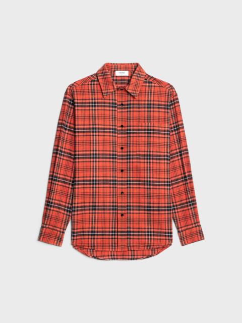 CELINE oversized shirt in cotton checks