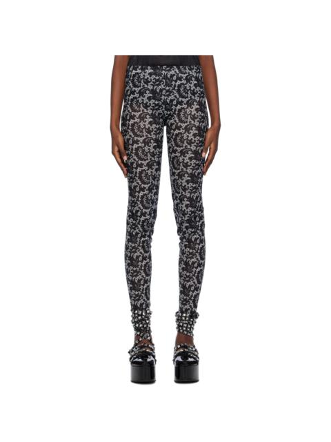 TAO Comme Des Garçons Black Printed Leggings