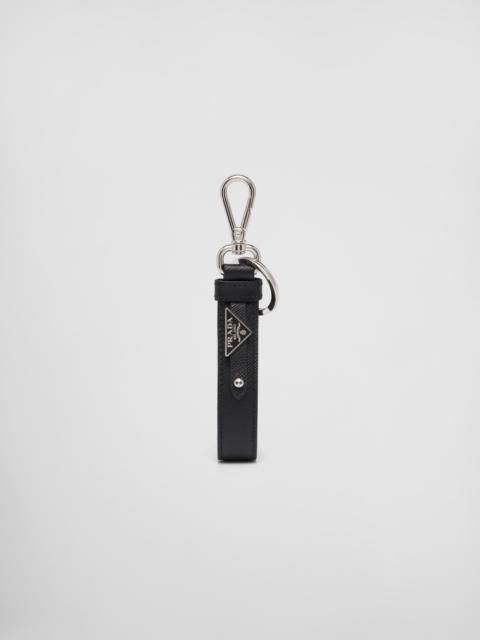 Saffiano leather keychain