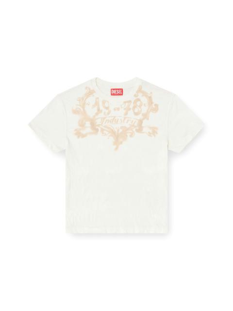 Diesel COTTON T-SHIRT WITH GRAPHIC PRINT