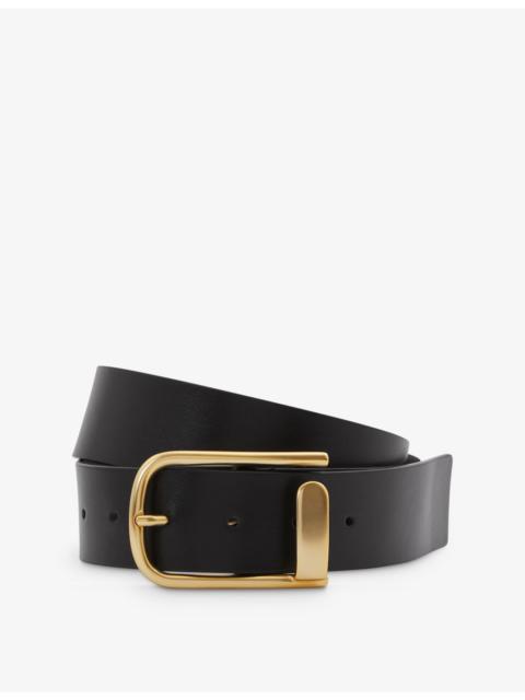 REISS Iyla half-keeper leather belt