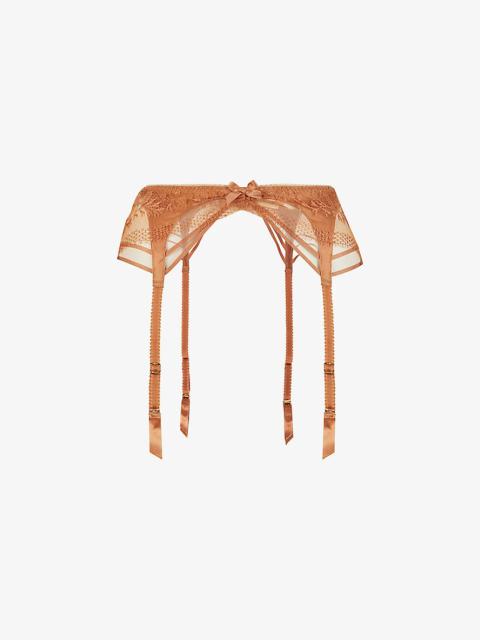 Agent Provocateur Tanya stretch-silk and lace suspender belt