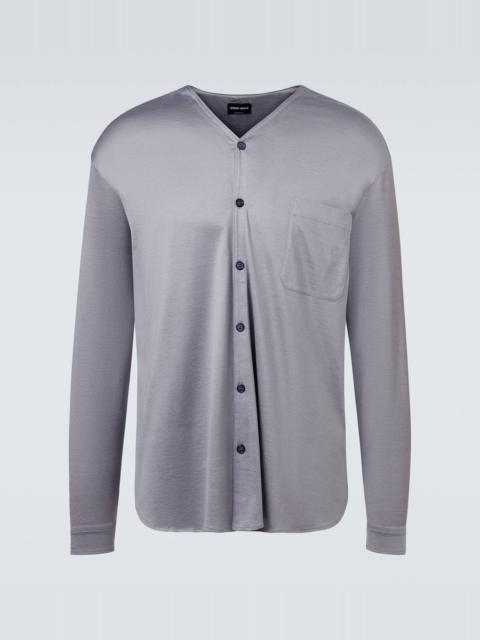 GIORGIO ARMANI Silk and cotton shirt